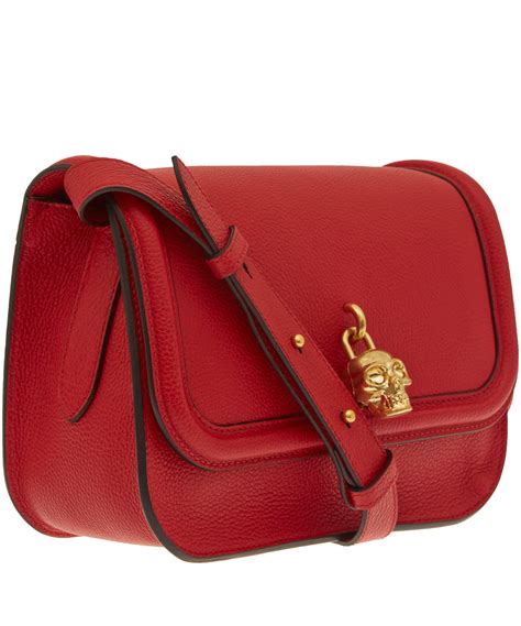 Valentine's Day small Padlock bag in red leather 